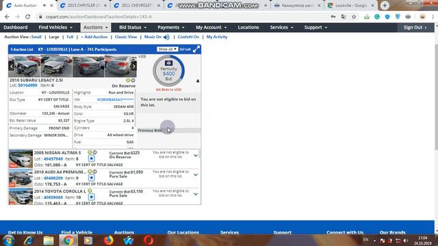 Часть 1 Аукцион Copart смотреть онлайн