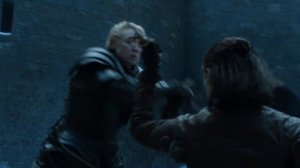 Тренировка Бриенны Тарт и Арьи Старк