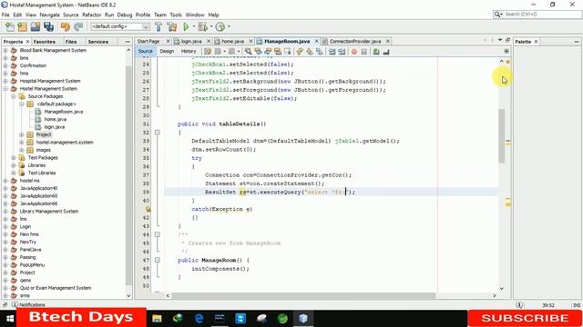 3. Hostel Management System in java - Manage Room Page (JFrame, Mysql Database, Netbeans IDE) смотреть онлайн