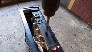 Магнитофон Квазар - 303. AUX + выключатель двигателя. Подключаю мобильный телефон через аукс.
