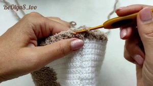 Обвязка крючком края шапочки