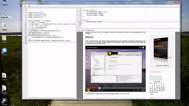FX Playground Testing Video w/ MediaView and WebView