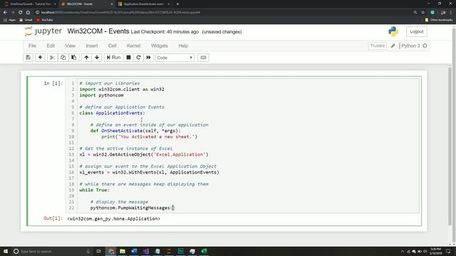 Using Events in Python Win32 | Part 1 смотреть онлайн