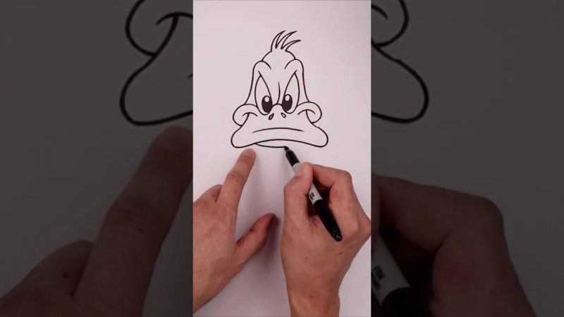 Как нарисовать Даффи Дака | How to Draw Daffy Duck from Looney Tunes Easy