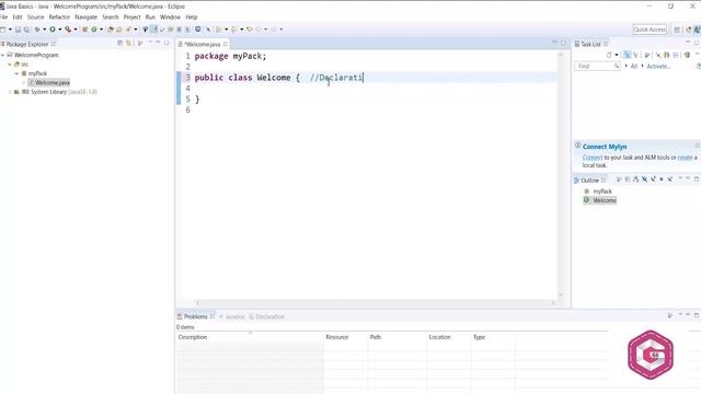 IDE installation and Explanation of Welcome Program  | Graphic 66 | Java Course | Java Course Hindi