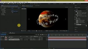 Revolving text animation around sphere - After Effects tutorial
