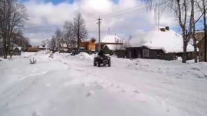 Квадроцикл Русская Механика (RM650-2) покоряет сугробы