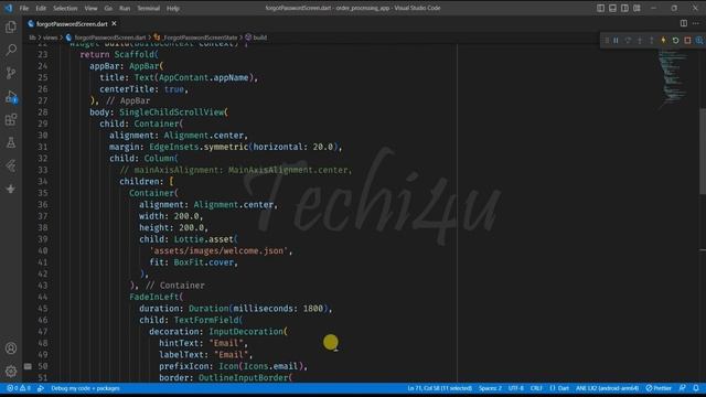 How to Reset Forgotten Password in Flutter Firebase | Building an Order Processing App with Flutter