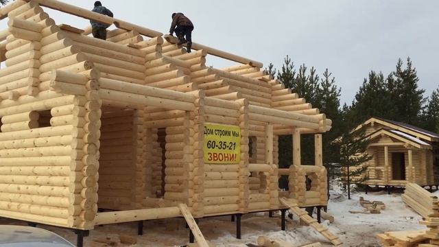 Окончание строительства деревянного дома ДНТ Тихое Сургут