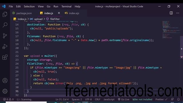Node.js Multer File Upload Type Validation Filters and Limit File Size and Error Handling in Expres смотреть онлайн