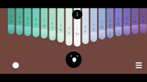 Snowy ( Undertale ) | easy kalimba / keylimba tabs on screen tutorial