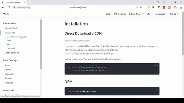 Установка Vuex в проект с помощью npm смотреть онлайн