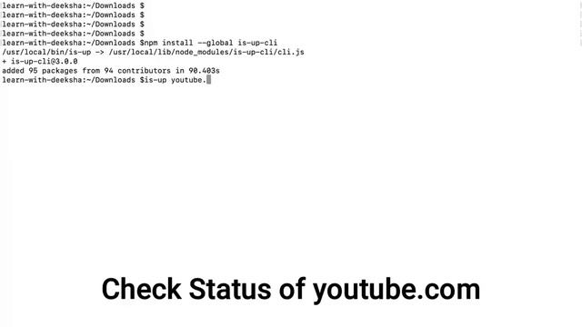Install is-up CLI on Unix | Ubuntu | is-up | Check Website status