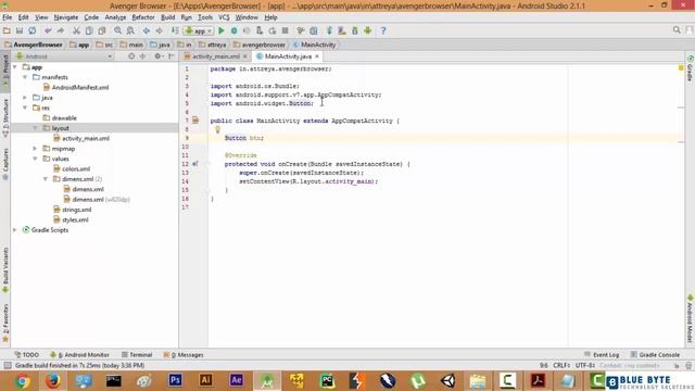 Android app Development - Make a Web Browser in 2 hours - 005 - Buttons and the On-Click Listeners