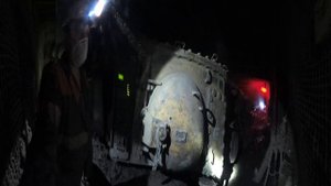 Работа комбайна КСП-35 в шахте № 3