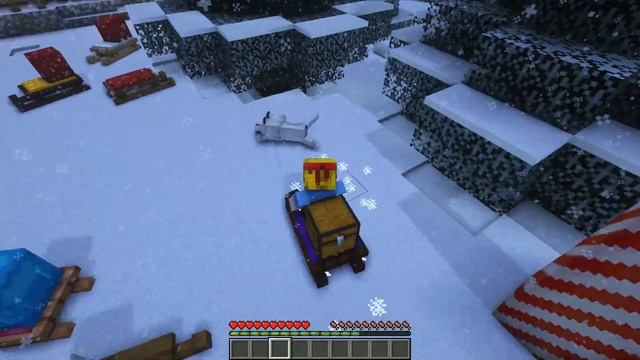 Minecraft 1.19.2 - Snowy Spirit mod (Dog sled)