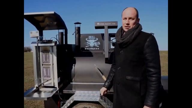 Смокер, мангал, гриль, барбекю и печь под казан 5 в1 на прицепе. смотреть онлайн
