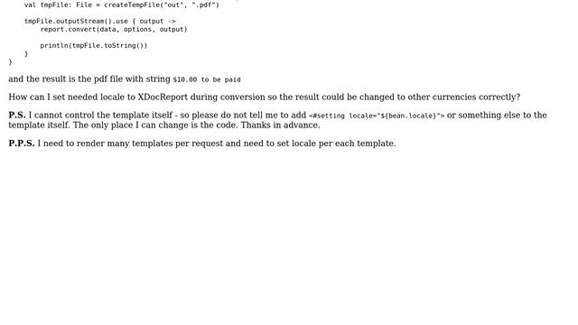 XDocReport converting odt to pdf how to set proper locale смотреть онлайн