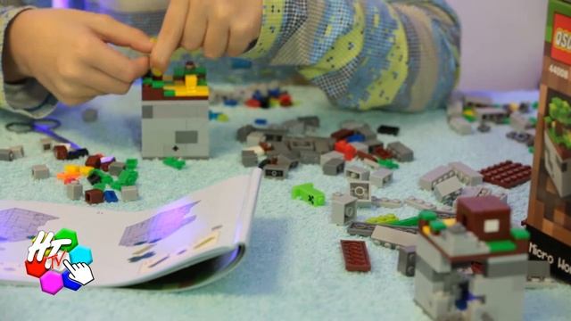 Сборка лего майнкрафт дом стива и дом крипера Hobby Teens TV смотреть онлайн
