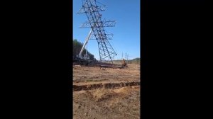 установка высоковольтной опоры