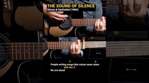 The Sound of Silence - Simon & Garfunkel (Easy Guitar Chords Tutorial with Lyrics)