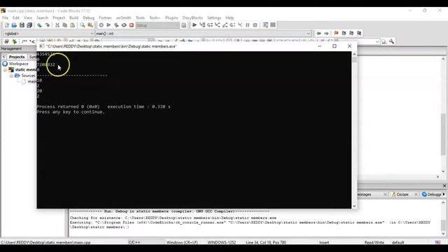 18 - Static Member Functions (Part-1) || Learn C++ in Telugu