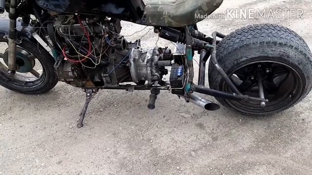 Окацикл. Мотоцицс с двигателем Ока. Стрит из оки. первый выезд. смотреть онлайн