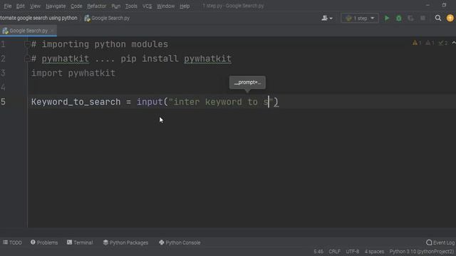 Automate google search using python - how to automate google search using python