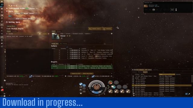 Eve online....como vender coisas...transportar naves..ordens de compra/venda смотреть онлайн