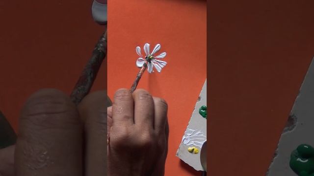 #shorts l Easy One stroke Flower Painting l Spoon Painting Technique ?