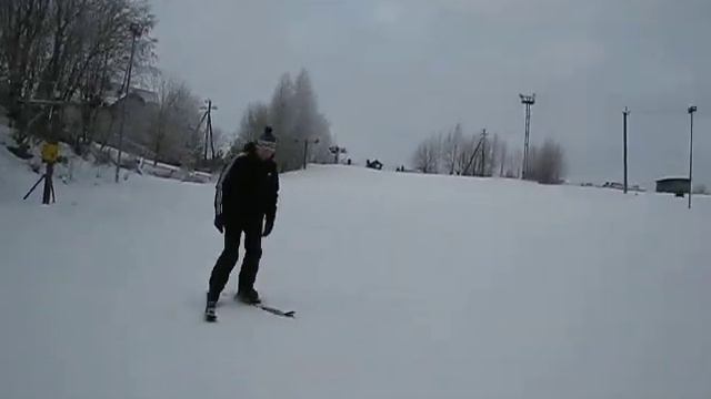 Обучение горным лыжам с нуля Северный склон финал 2 х часового занятия