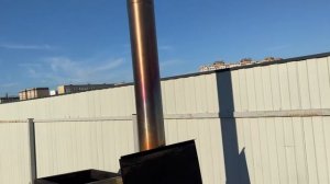 Подогрев воды в каркасном бассейне INTEX печью на дровах (50 тонн/732*132см).