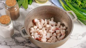 Пшенная каша с салом