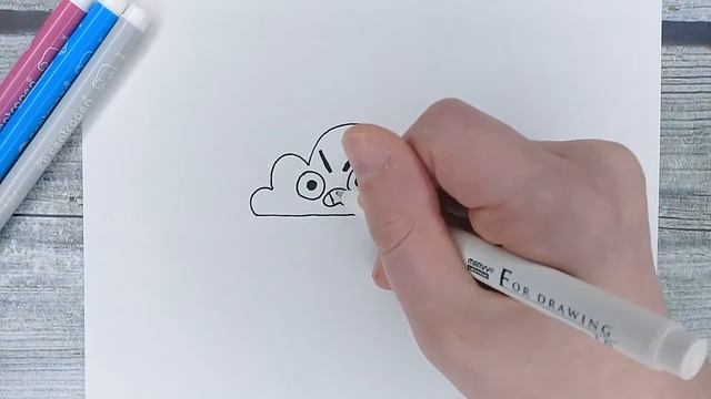 Лёгкие рисунки для начинающих - как нарисовать очень ЗЛУЮ ТУЧКУ | Рисование Cool ART #14 смотреть онлайн