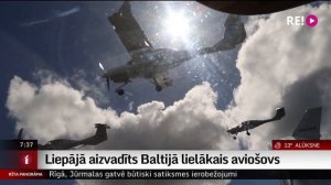 Liepājā aizvadīts Baltijā lielākais aviošovs