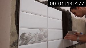 Как Быстро Класть ФАРТУК на Кухне за один час три метра квадратных