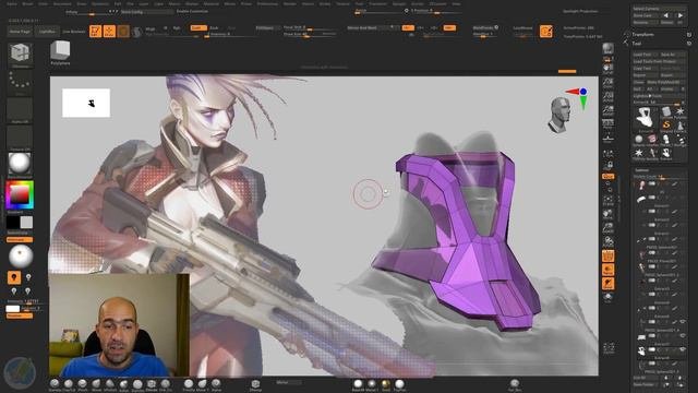 Stylized Cyberpunk Girl In Zbrush Course Promo