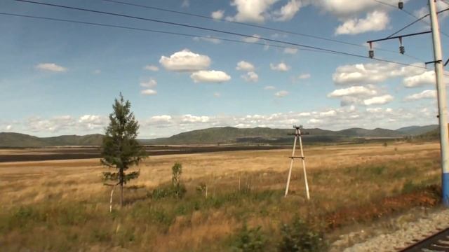 Забайкальский край вид из окна поезда.
