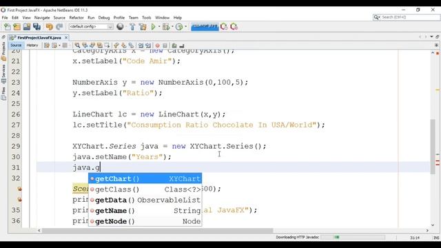 JavaFX Tutorial 16 - LineChart Java GUI