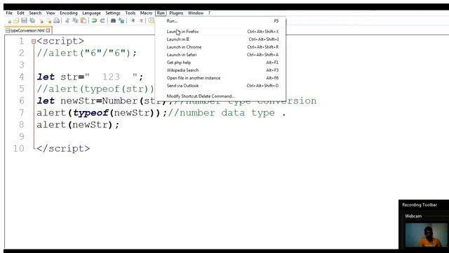 Javascript data Type conversion. Implicit and Explicit conversion. String,Numeric, Bool Conversion.