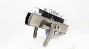 Врезной замок для китайских дверей круглый ригель с ручками на планке.