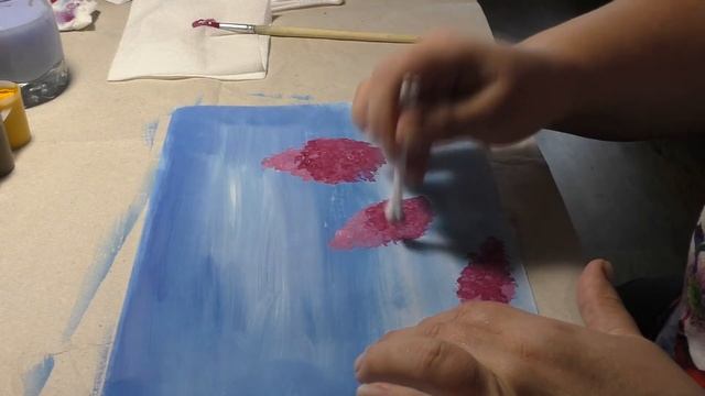 Учимся рисовать сирень ватными палочками смотреть онлайн