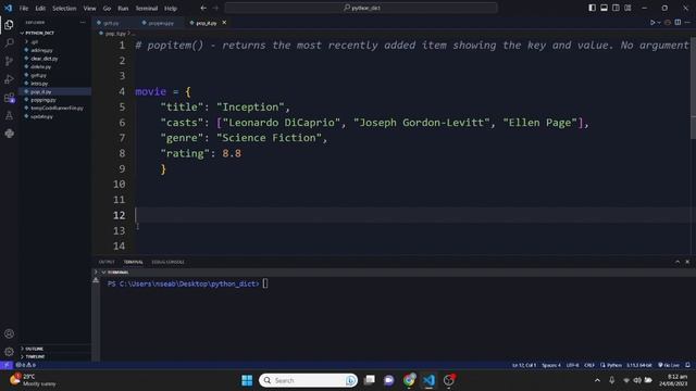 Python Series Ep 15: Dictionary  methods