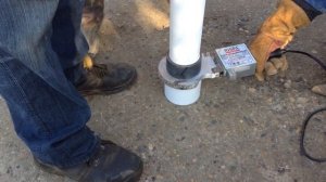 Пайка пластиковых труб большого диаметра.