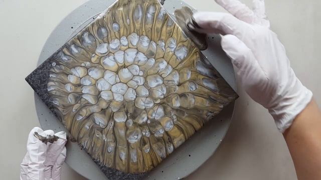 (821) Gold Silver Black only 3 colors | Acrylic Pouring | Designer Gemma77 смотреть онлайн