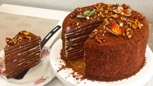 Торт Спартак.Готовим Шоколадный медовик💚🩵❤️