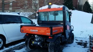 Мороз -10 градусов. Запускаем дизельный мотовездеход Kubota 4x4.