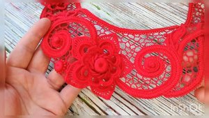Воротник " Танец огня". Елена Захарьина. Ирландское кружево. Irish lace. Helena Zakharina.