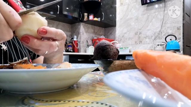 Винегрет с фасолью вареной