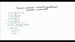 Решение систем уравнений с двумя переменными способом сложения
